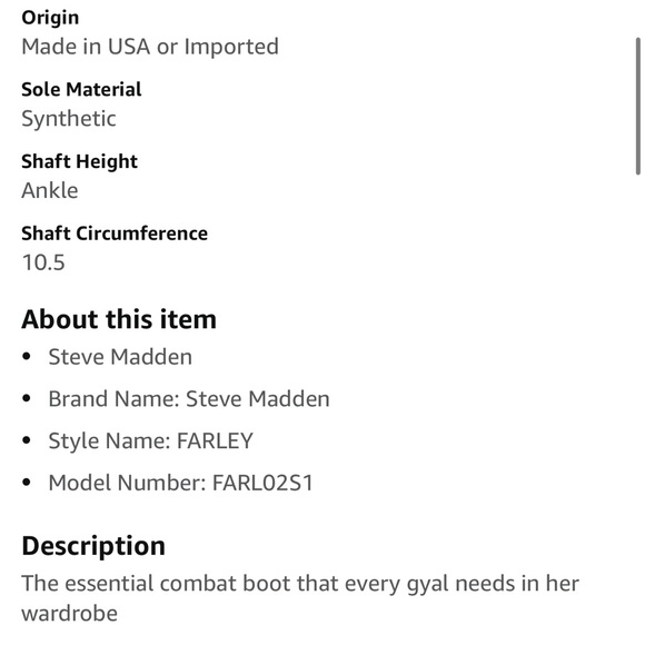 Steve Madden Farley Combat boot, 7, distressed black - Picture 13 of 13